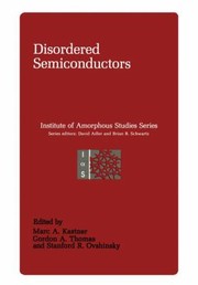 Front cover of Disordered Semiconductors
            
                Institute for Amorphous Studies Series by Gordon A. Thomas