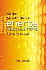 Cover of Simple Solutions to Energy Calculations Fifth Edition by Richard R. Vaillencourt