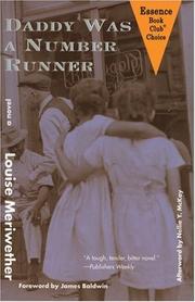 Front cover of Daddy Was a Number Runner (Contemporary Classics By Women) by Louise Meriwether