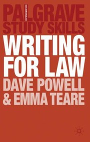 Front cover of Writing for Law
            
                Palgrave Study Skills by David Powel