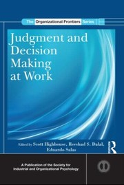 Cover of Judgment And Decision Making At Work by Scott Highhouse