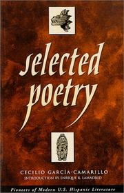Front cover of Selected poetry of Cecilio García-Camarillo by Cecilio García Camarillo