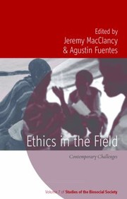 Front cover of Ethics In The Field Contemporary Challenges by Jeremy MacClancy