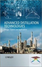Front cover of Advanced Distillation Technologies Design Control And Applications by Anton Alexandru