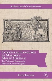 Cover of Contested Language in Malorys Morte Darthur by Ruth Lexton