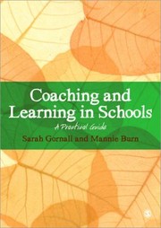 Front cover of Coaching and Learning in Schools by Sarah Gornall