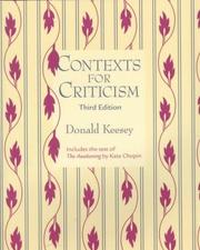 Front cover of Contexts for criticism by Donald Keesey