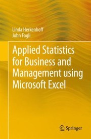 Cover of Applied Statistics For Business And Management Using Microsoft Excel by Linda Herkenhoff