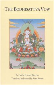 Cover of The Bodhisattva vow by Sonam Rinchen
