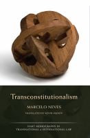 Cover of Transconstitutionalism by Marcelo Neves