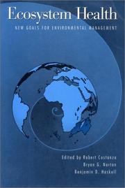 Cover of Ecosystem health by Robert Costanza