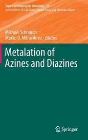 Front cover of Metalation Of Azines And Diazines by Michael Schn