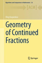 Front cover of Geometry Of Continued Fractions by Oleg Karpenkov