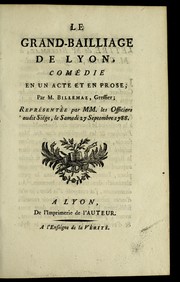 Front cover of Le grand-bailliage de Lyon by Franc ʹois Billiemaz