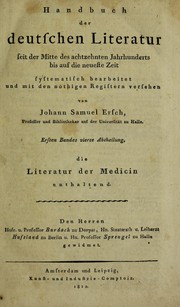 Front cover of Handbuch der deutschen Literatur by Johann Samuel Ersch