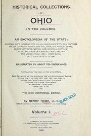 Cover of Historical collections of Ohio ... by Henry Howe