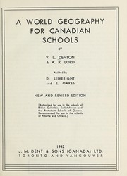 Front cover of A world geography for Canadian schools by Vernon Lewellyn Denton