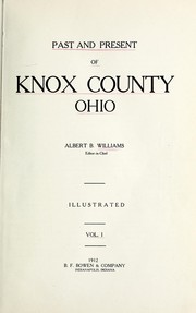 Front cover of Past and present of Knox County, Ohio by Albert B. Williams