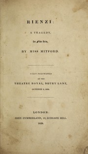 Cover of Rienzi by Mary Russell Mitford