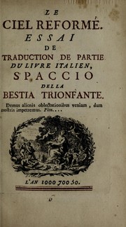 Front cover of Le ciel reforme by Giordano Bruno