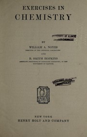 Front cover of Exercises in chemistry by William A. Noyes