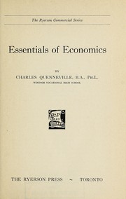 Front cover of Essentials of economics by Charles Quenneville
