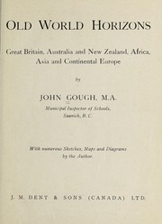 Cover of Old world horizons by J. W. Gough