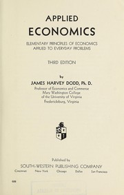 Cover of Applied economics by James Harvey Dodd