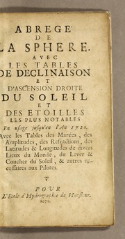 Front cover of Abregé de la sphere by Antoine Moitoiret de Blainville