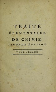 Cover of Traite elementaire de chimie.. by Antoine Laurent Lavoisier