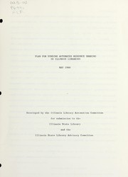 Front cover of Plan for funding automated resource sharing in Illinois libraries by Illinois Library Automation Committee.