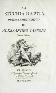 Front cover of La secchia rapita by Alessandro Tassoni