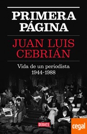 Cover of Primer página by Juan Luis Cebrián