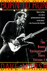 Cover of Born to run by Dave Marsh