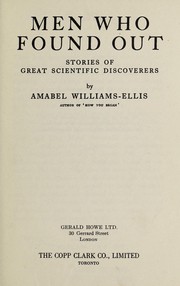 Cover of Men who found out by Amabel Williams-Ellis