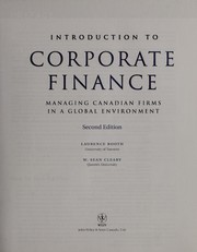 Front cover of Introduction to corporate finance by W. Sean Cleary