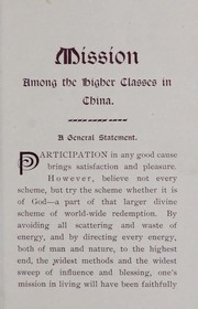 Front cover of Mission among the higher classes in China by Gilbert Reid