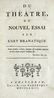 Cover of Du théâtre, ou, Nouvel essai sur l'art dramatique by Louis-Sébastien Mercier