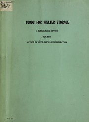 Front cover of Foods for shelter storage by Georgia Experiment Station