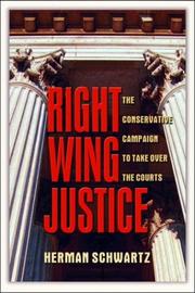 Cover of Right Wing Justice by Herman Schwartz