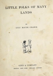 Front cover of Little folks of many lands by Lulu Maude Chance
