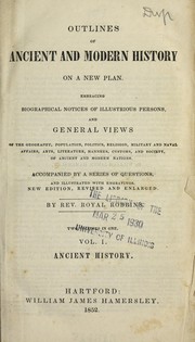 Front cover of Outlines of ancient and modern history on a new plan by Royal Robbins