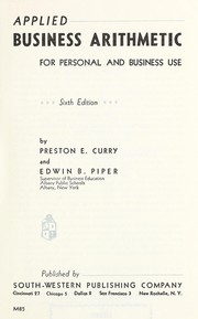 Cover of Applied business arithmetic by Preston Edmond Curry