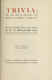 Front cover of Trivia, or, The art of walking the streets of London by John Gay