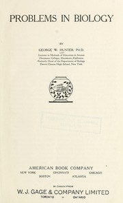 Front cover of Problems in biology by George W. Hunter Jr.
