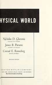 Front cover of The study of the physical world by Cheronis, Nicholas Dimitrius