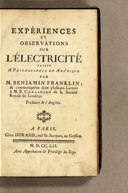 Cover of Experiments and observations on electricity by Benjamin Franklin