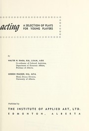 Front cover of Adventures in acting by Walter Henry Kaasa