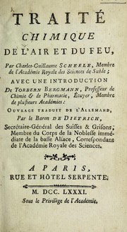 Cover of Trait©♭ chimique de l'air et du feu by Carl Wilhelm Scheele