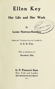 Front cover of Ellen Key by Louise Nystr©œm-Hamilton